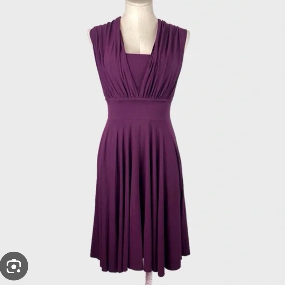 White House Black Market Purple Midi Dress